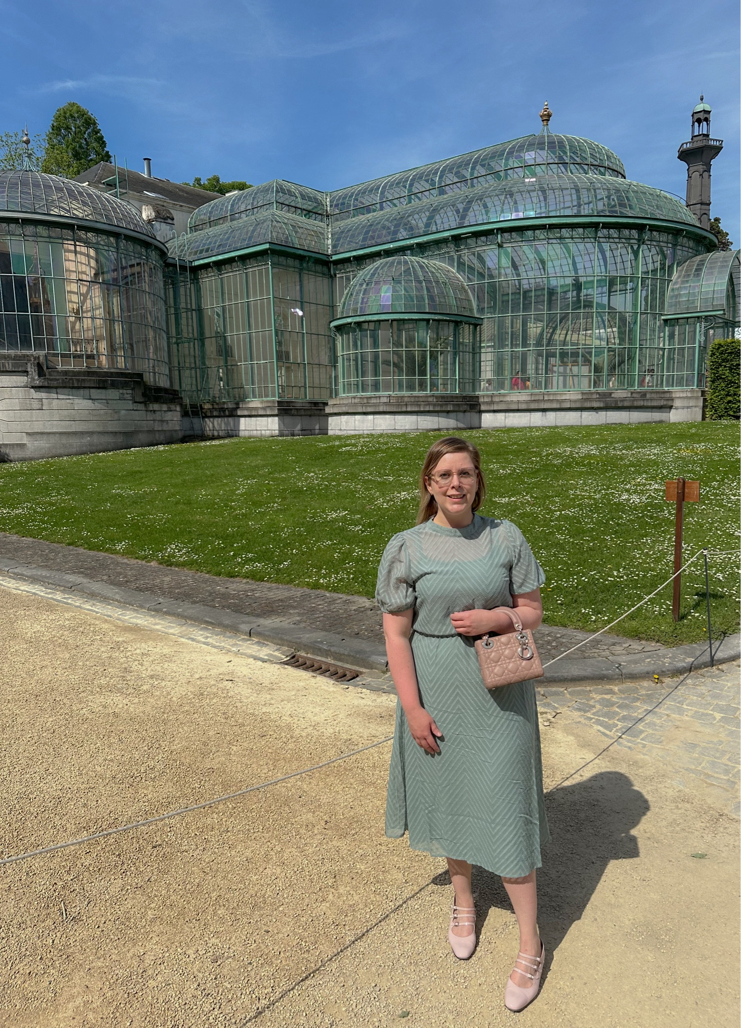 Sage green dresses are always a good idea 💚💚 Feeling like I’m in my Bridgerton era while visiting the Royal Belgian greenhouses 🇧🇪

This one would be perfect as a wedding guest outfit 👗🤍

#LTKStyleTip #LTKFindsUnder50 #LTKMidsize