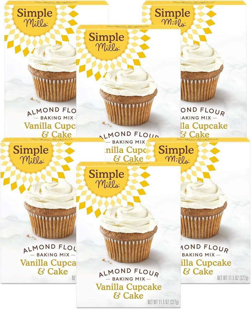 Simple Mills Almond Flour Baking Mix, Vanilla Cupcake & Cake Mix - Gluten Free, Plant Based, Pale... | Amazon (US)