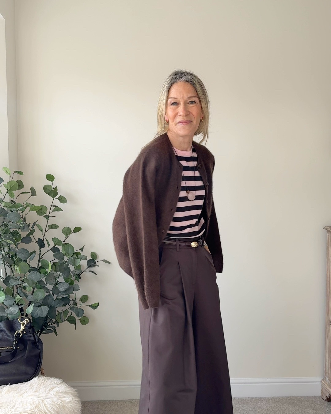 Culottes … as practical as jeans imho! Brown is proving to be a go to colour for me (after many years of not wearing it!), it seems to work with so many other colours and is just fabulous with pink. 
.
#scandistyle #cphstyle #chicandstylishover60 

#LTKeurope #LTKover50style #LTKspring