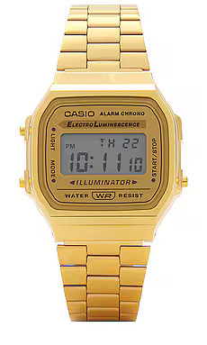 Casio Vintage A168 Series Watch in Gold from Revolve.com | Revolve Clothing (Global)