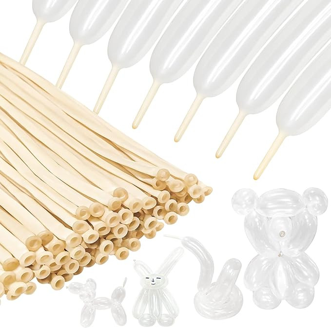 100Pcs clear 260 Balloons Clear Long Skinny Latex Balloon for Animal Ballons, Premium Quality Bal... | Amazon (US)