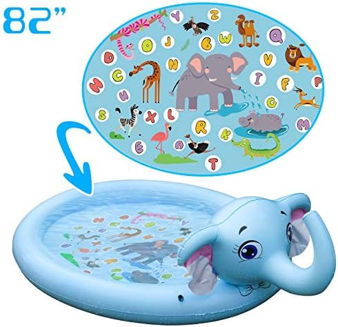 Amazon.com: SuSenGo Splash Pads Sprinkler Mat: for Kids Toddler, Large Size 82" Sprinkler Kids Pool  | Amazon (US)