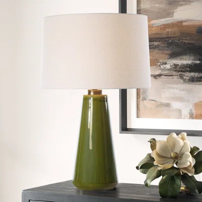 One Allium Way® Chloi Moss Green Table Lamp | Wayfair North America