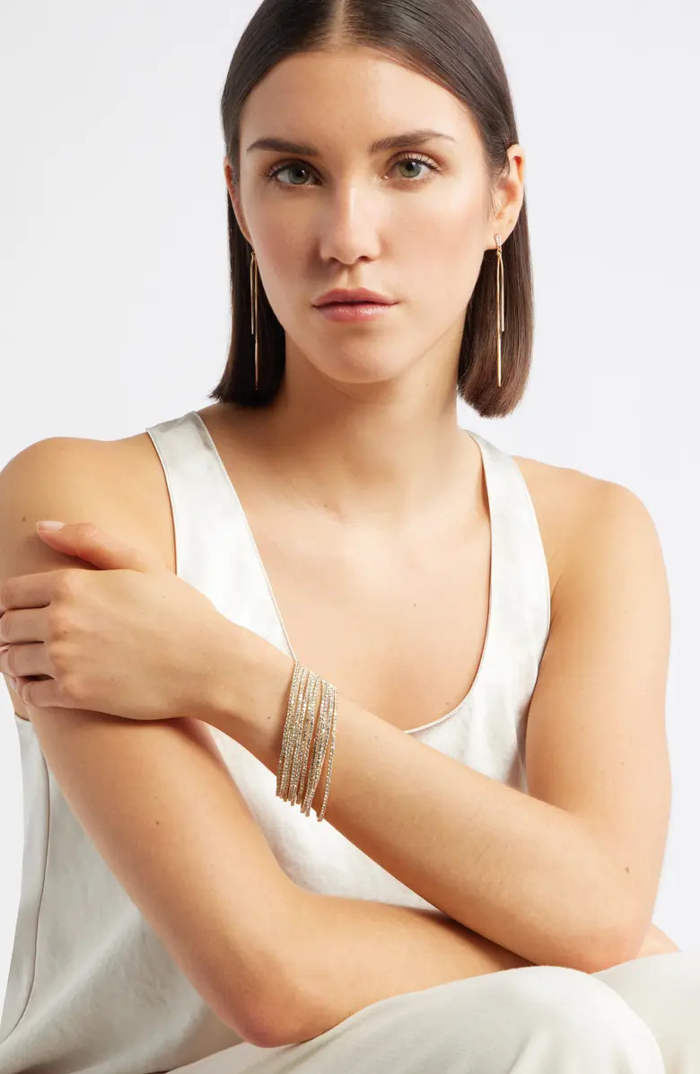 Cubic Zirconia Linear Drop Earrings | Nordstrom