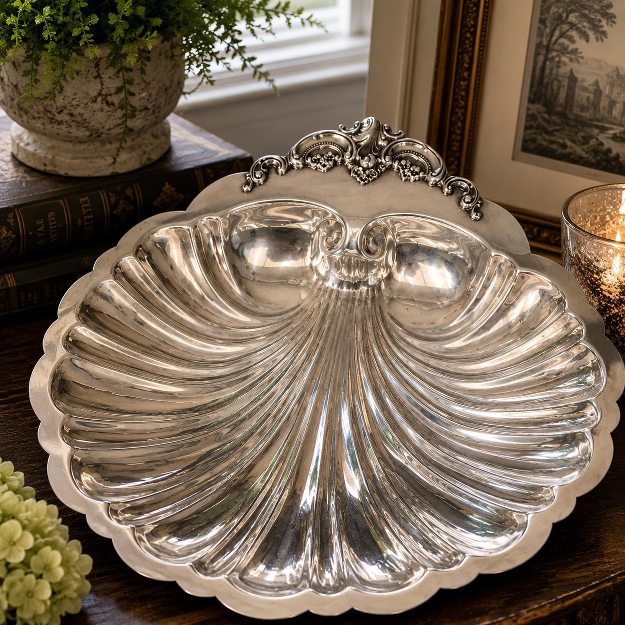 Vintage Baroque Wallace Silverplate Shell Serving Dish, 15 Inch Scalloped Tray (219 Marked) | Etsy (Global)