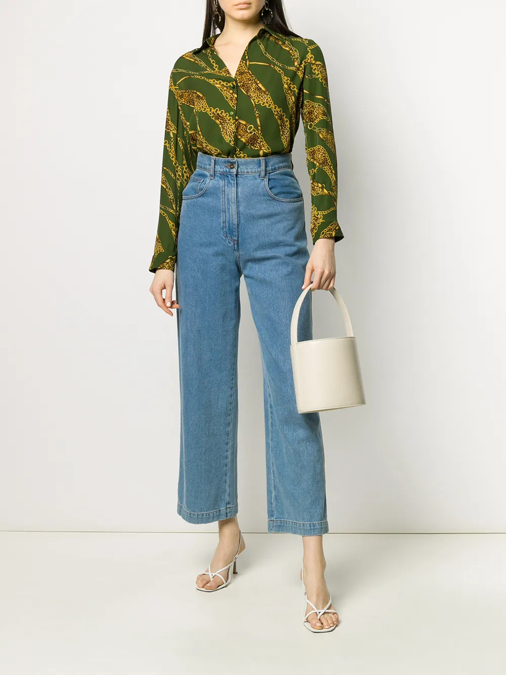 Nina chain-print shirt | Farfetch (US)
