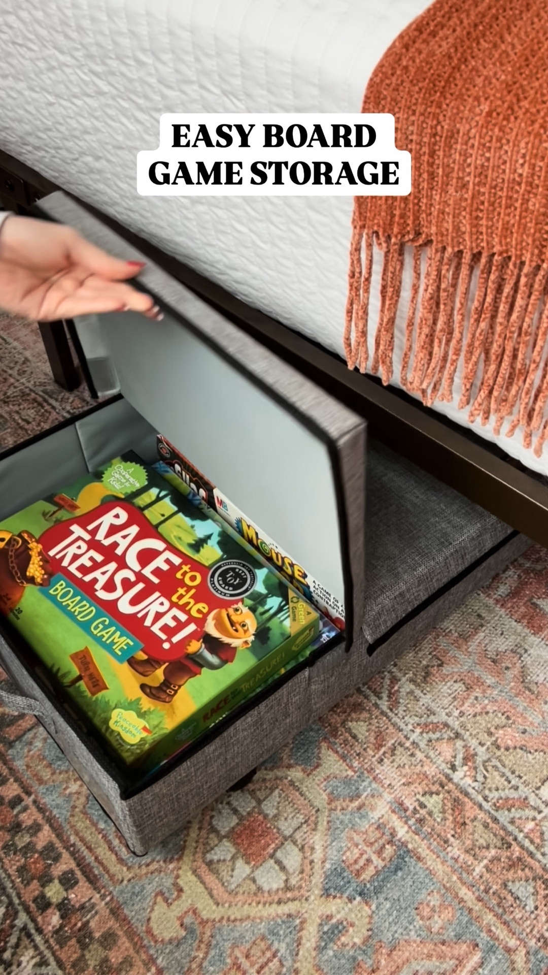 This handy under-the-bed rolling storage system keeps board games out of sight but still easy to access! 

#LTKHome #LTKFindsUnder50