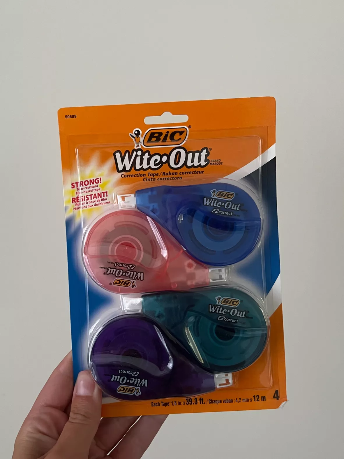 BiC Wite-Out Correction Tape 2ct Orange/Blue