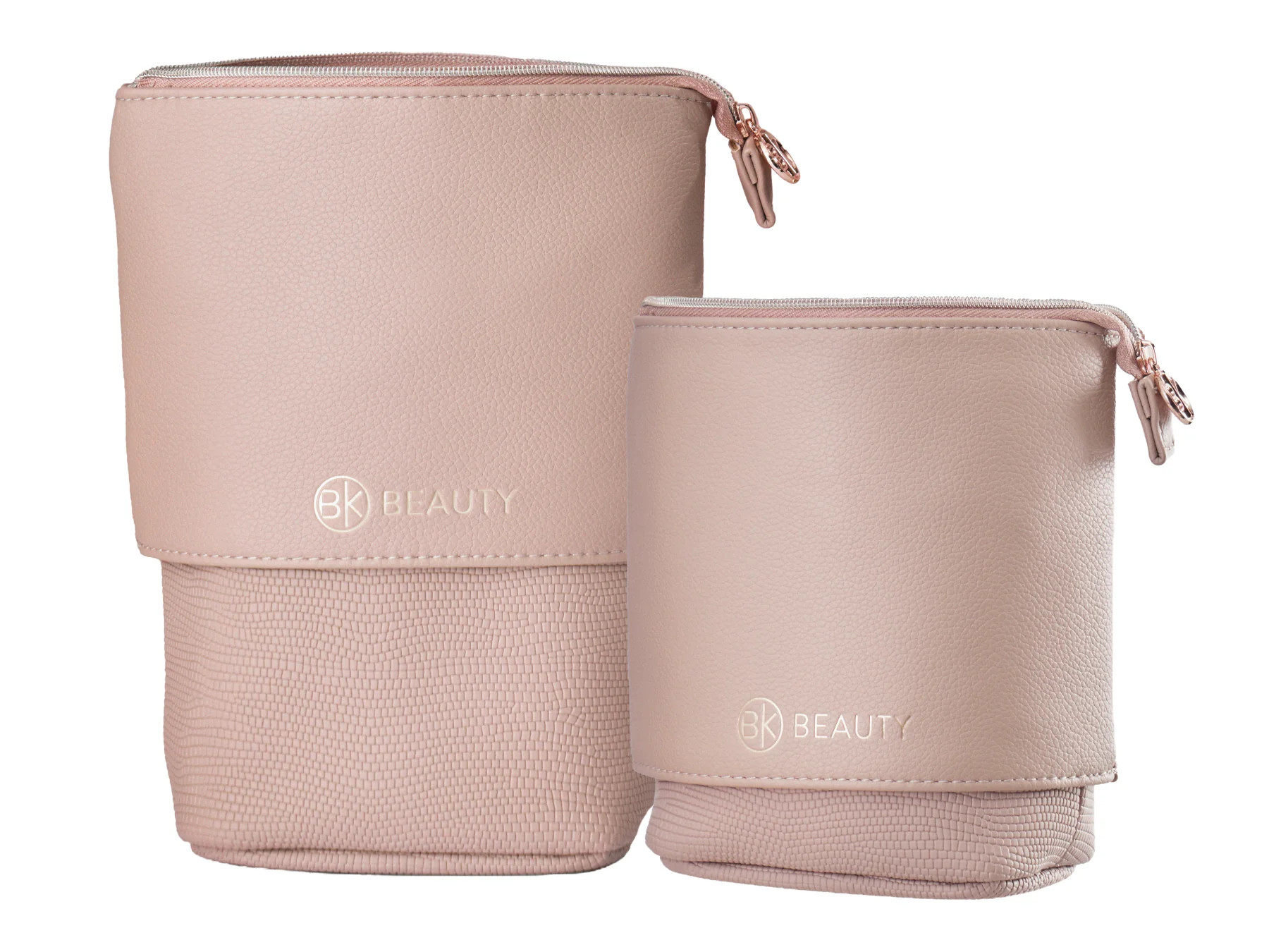 Standup Brush Holder & Travel Makeup Bag - Blush | BK Beauty