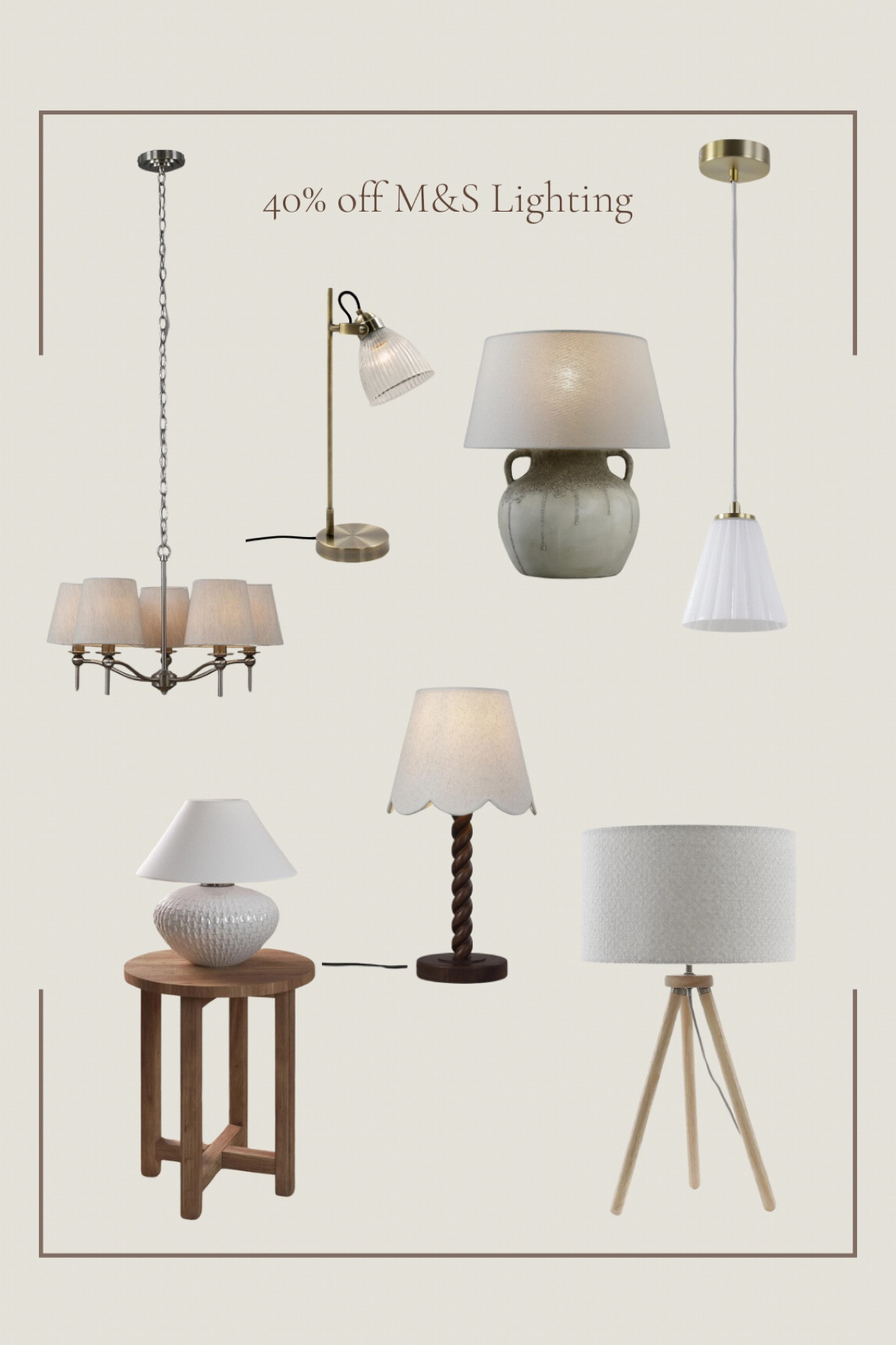 40% off M&S lighting ! 💡

#LTKSpringSale #LTKsalealert #LTKhome