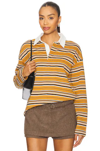Line & Dot Remie Rugby Shirt in Dijon from Revolve.com | Revolve Clothing (Global)