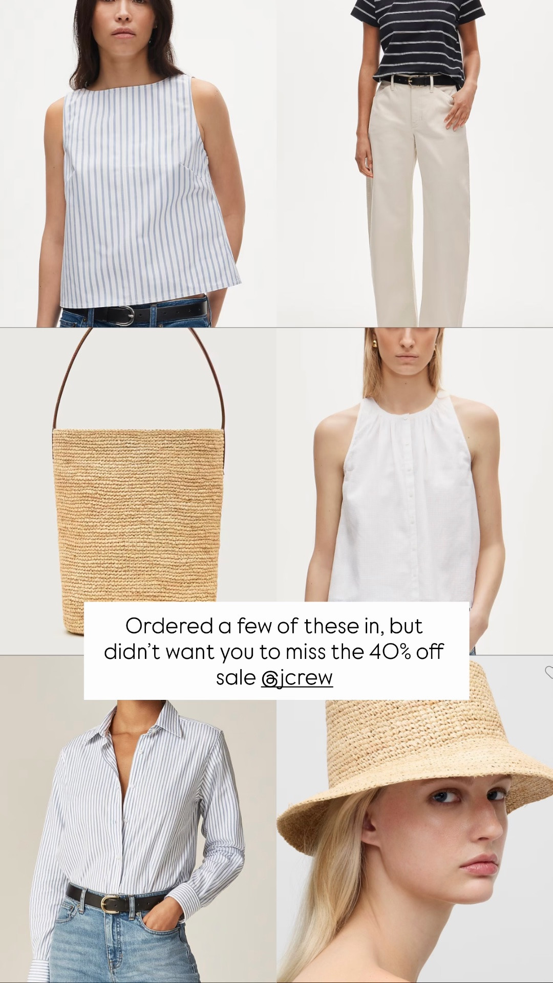 40% off sale @jcrew !!! 
I’ve ordered some of these in but didn’t want you to miss out on the sale 

￼

#LTKOver40 #LTKSaleAlert #LTKgrwm