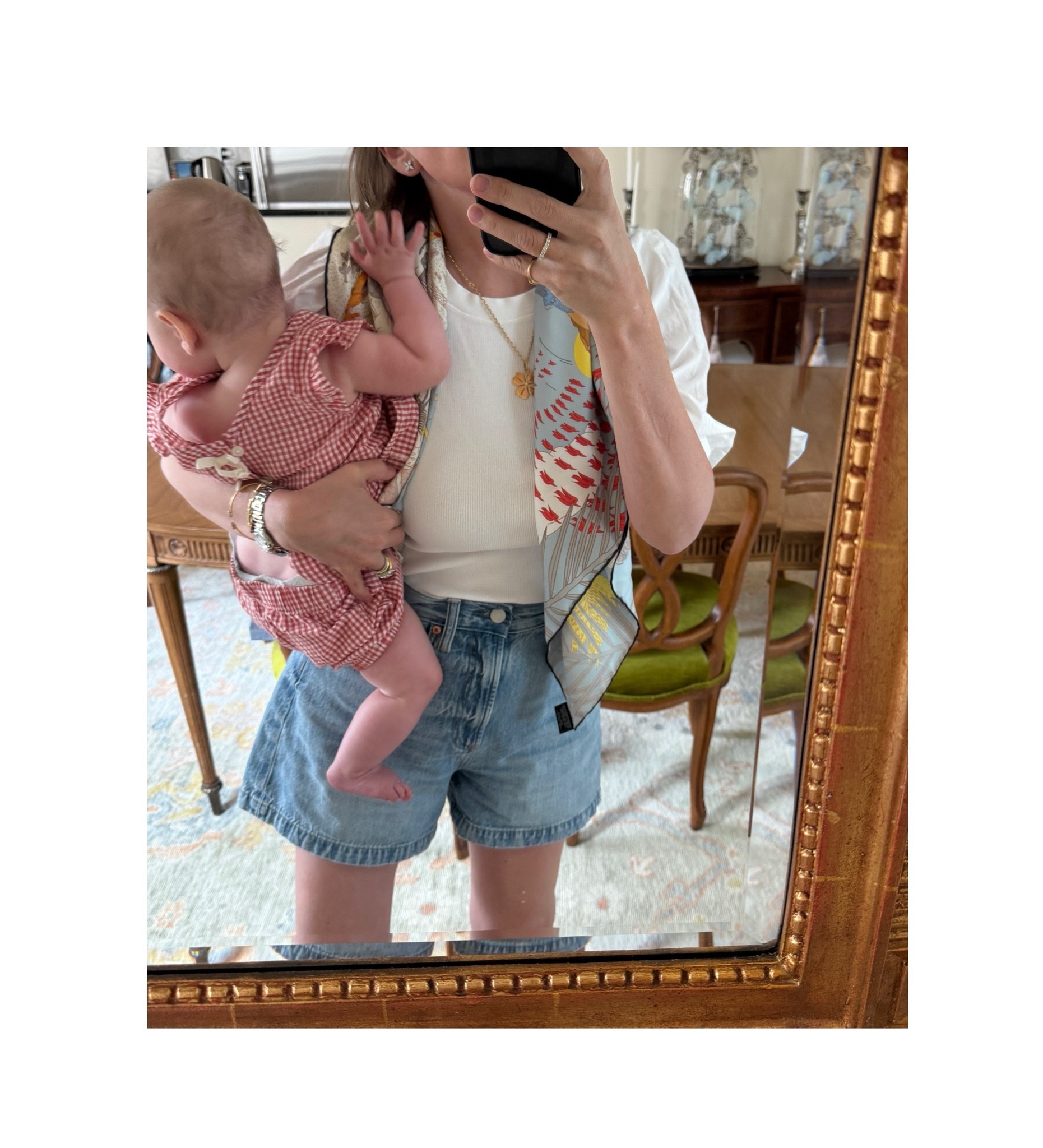 Shorts: size up one size from your larger jean size— Shirt: true to size.

#LTKmomlife #LTKPetite #LTKdayinmylife