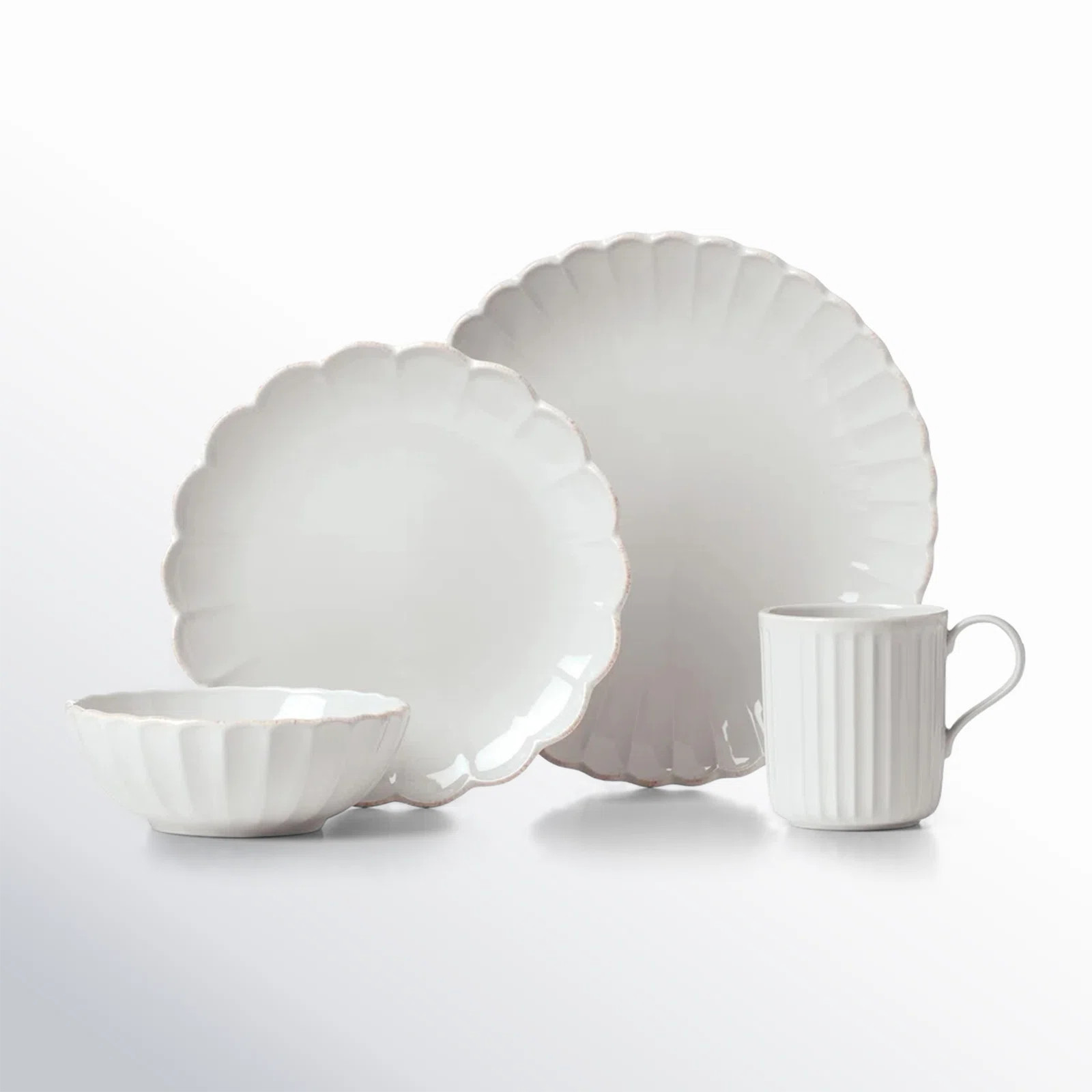 Lenox French Perle Scallop 4-Piece Place Setting | Wayfair | Wayfair North America