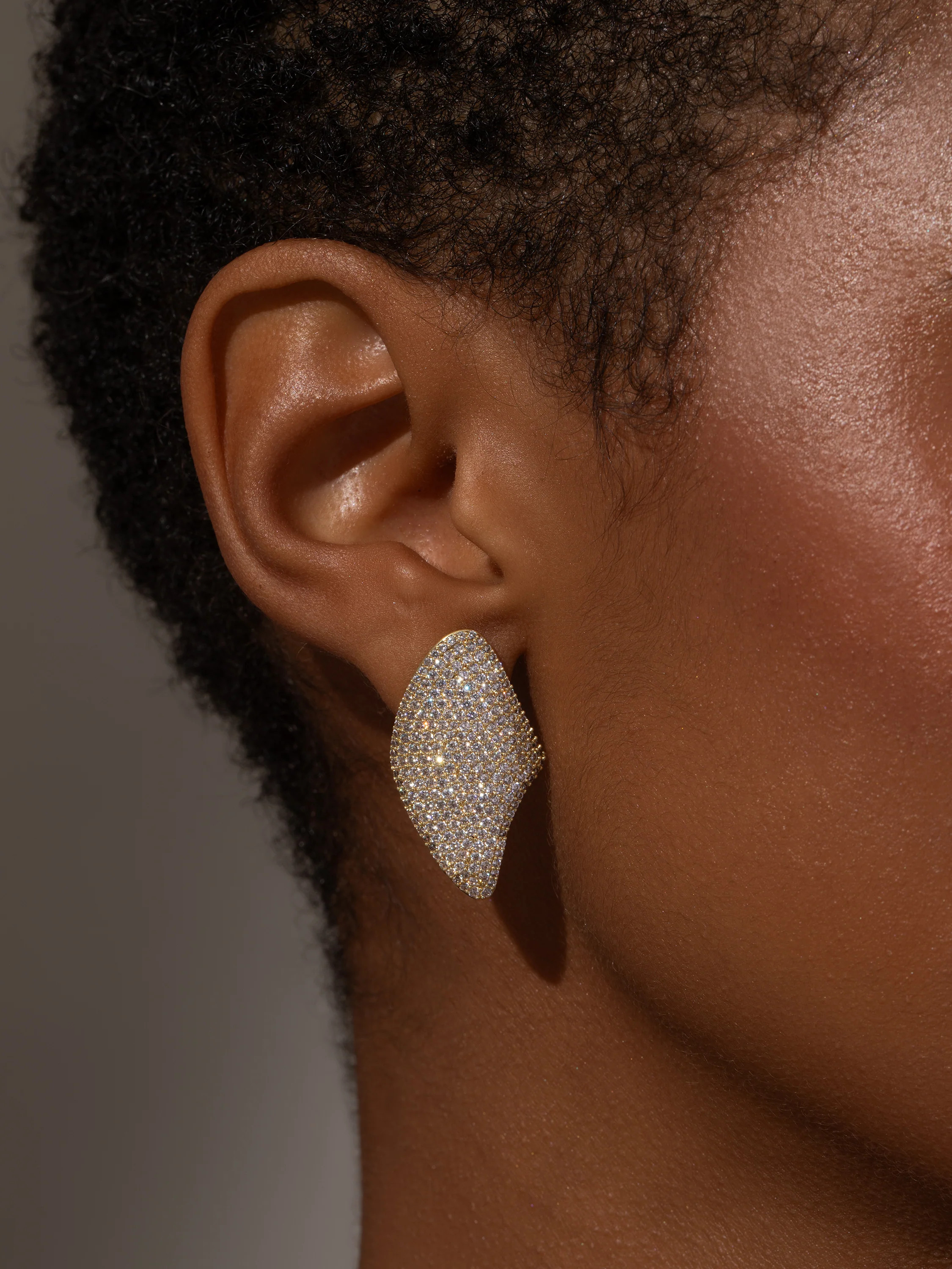 Bombshell Pavé Statement Earrings in Gold | Uncommon James | Uncommon James
