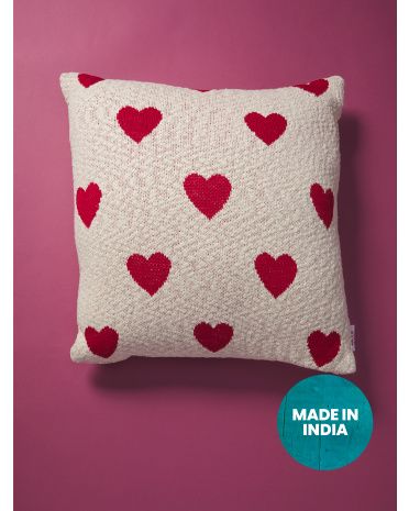 20x20 Multi Heart Knit Pillow | HomeGoods