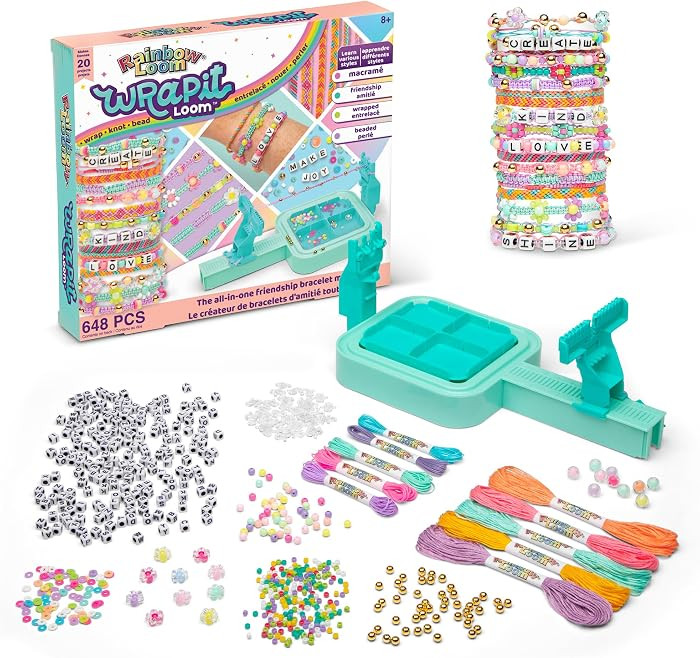 Rainbow Loom Wrap it Loom Bracelet Maker DIY Friendship String Bracelet Kit | Amazon (US)