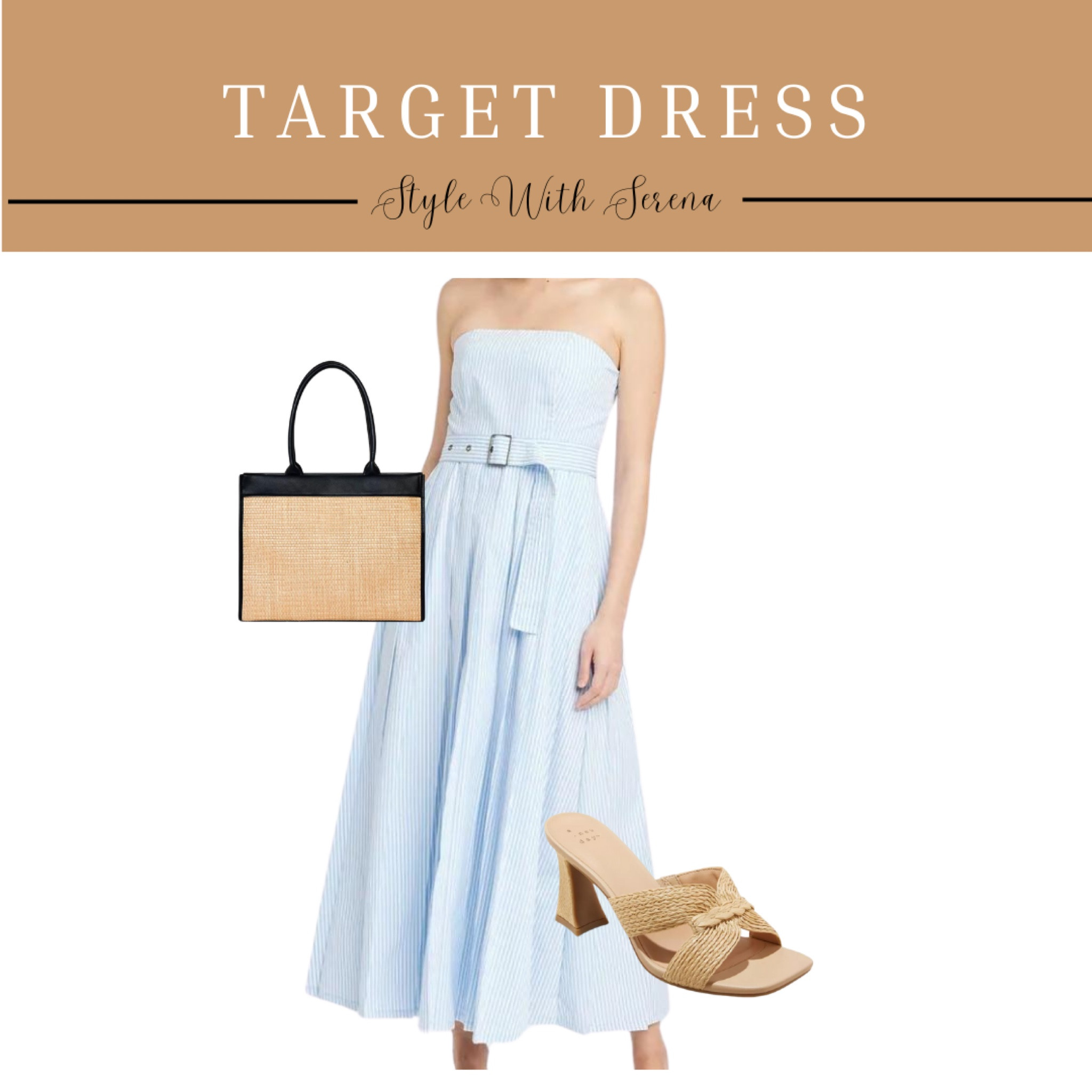 Target dress, target finds, target fashion, wedding guest, spring dress, resort wear, striped dress, blue and white, sandals, purse 

#LTKxTarget #LTKwedding #LTKstyletip