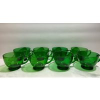 Vintage Emerald Green Punch Cups | Etsy (US)