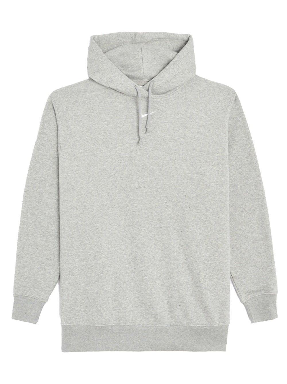 Nike Women's Oversized Fleece Hoodie in Dark Grey Heather/Base Grey/White | StockX
