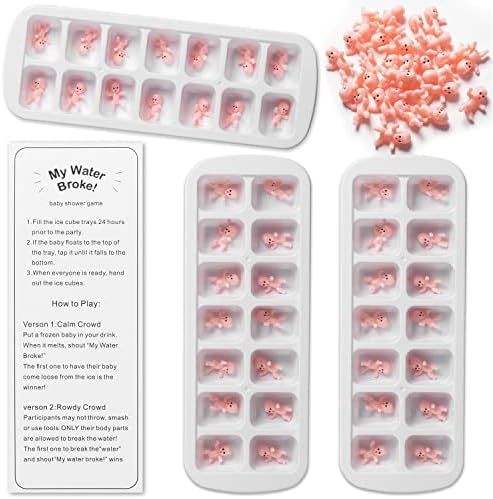 My Water Broke Baby Shower Game with 80 Mini Plastic Babies, 3 Ice Cube Trays and 1 Sign, Used for I | Amazon (US)