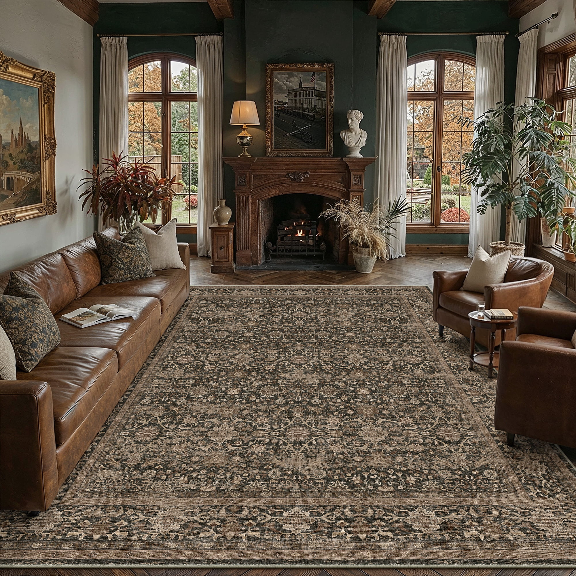 PureCozy 8'x10' Area Rugs for Living Room Bedroom Dining Room Farmhouse Office Oriental Rugs Non ... | Walmart (US)