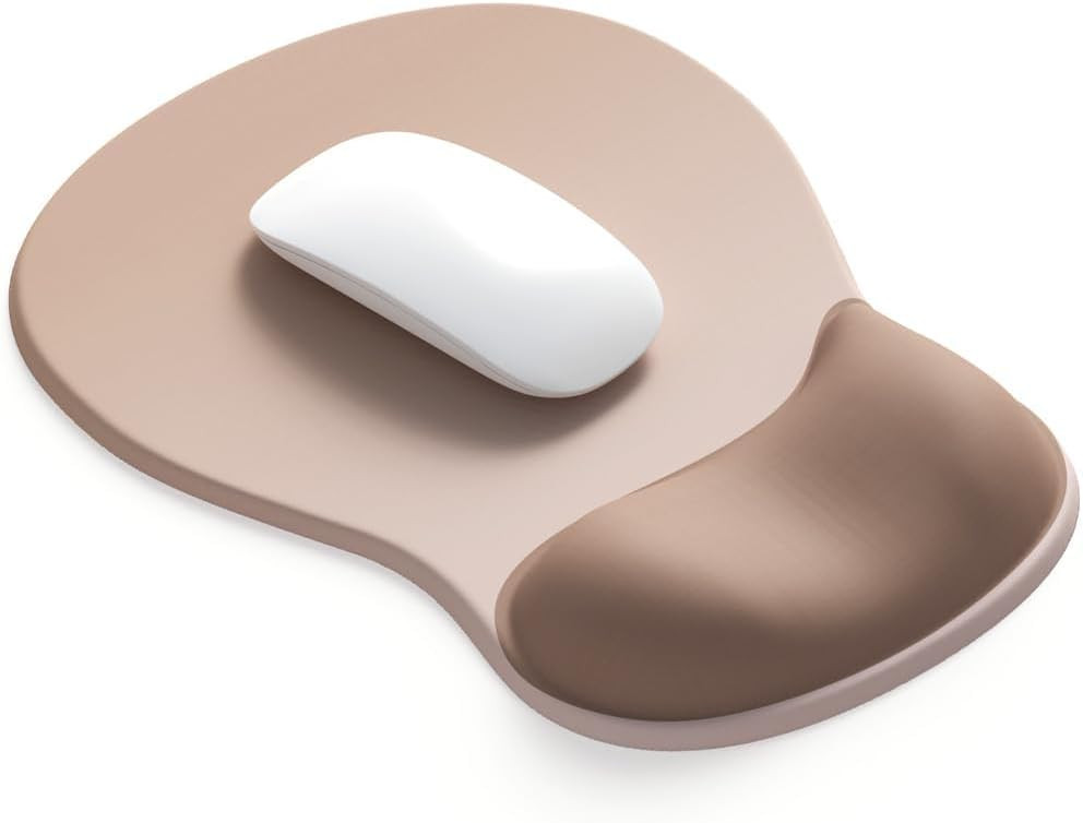 ErgoComfort Gel Wrist Rest Mouse Pad-Ergonomic Office Mousepad with Wrist Support-Non-Slip, Design Desk Accessories Mat for Home&Game Decor (06Mocha Sand) | Amazon (US)