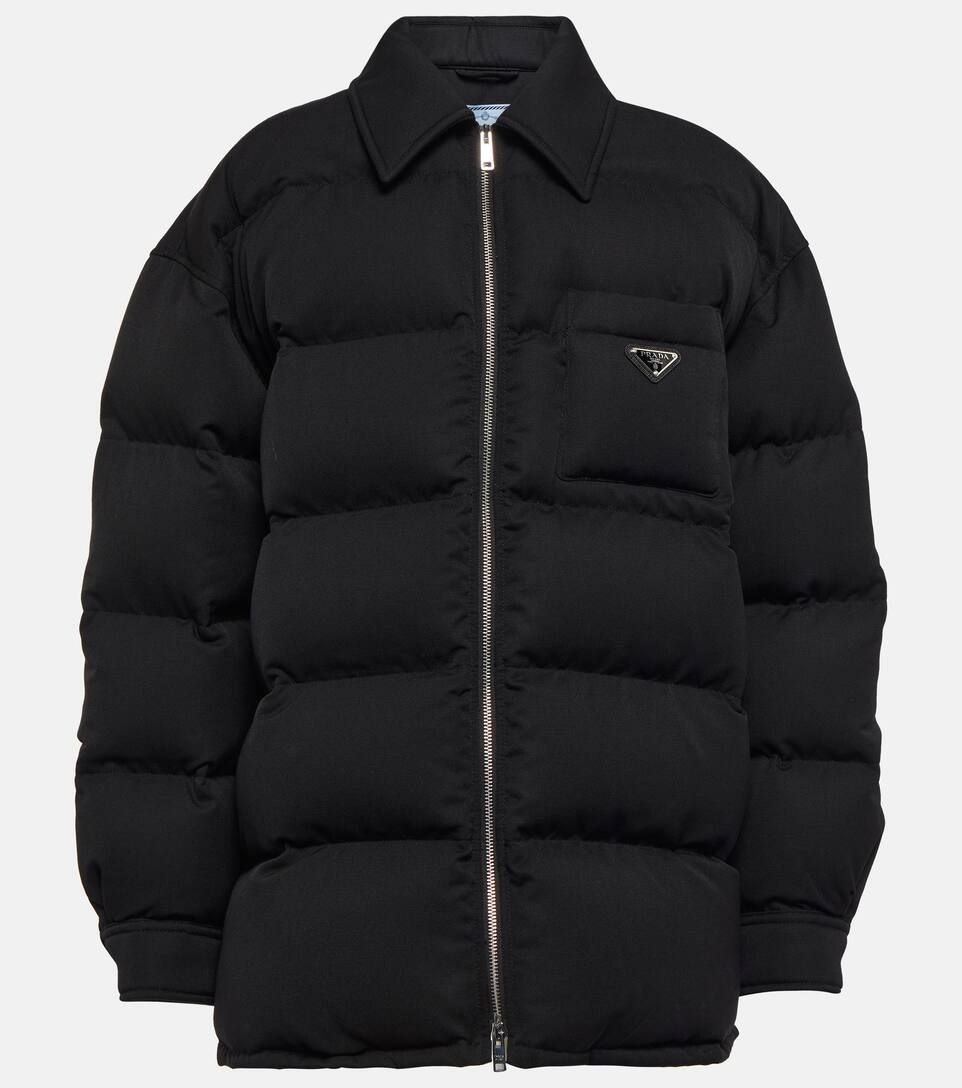 Logo quilted wool down jacket | Mytheresa (UK)