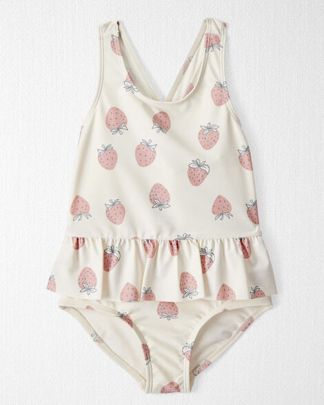 Toddler Girl Recycled Strawberry-Print Swimsuit | Carter's Inc