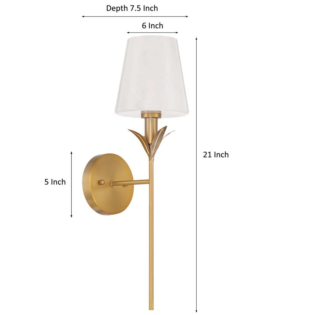 Naoma 1-Light Brass Dimmable Arm Wall Sconces Wallchiere | Wayfair North America