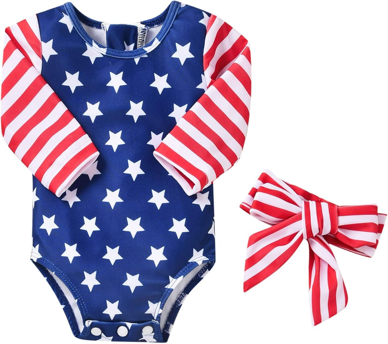 Aalizzwell Baby Girls One Piece Long Sleeve Swimsuit | Amazon (US)