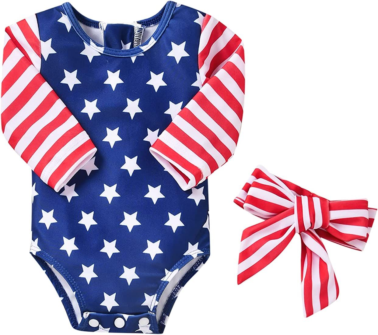Aalizzwell Baby Girls One Piece Long Sleeve Swimsuit | Amazon (US)