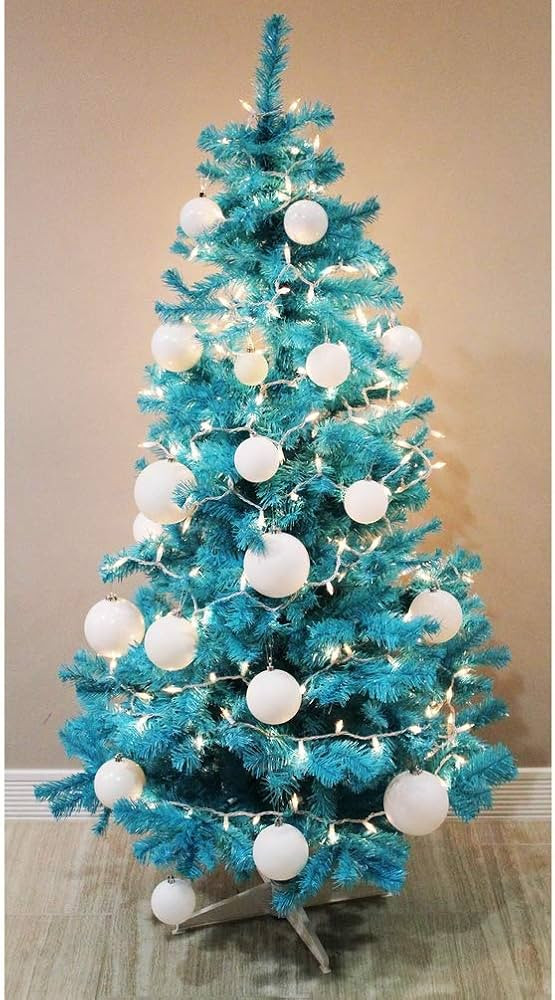 Homegear 6FT Artificial Turquoise Christmas Tree Xmas Decoration | Amazon (US)