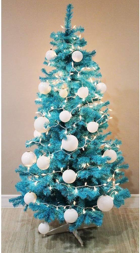 Homegear 6FT Artificial Turquoise Christmas Tree Xmas Decoration | Amazon (US)