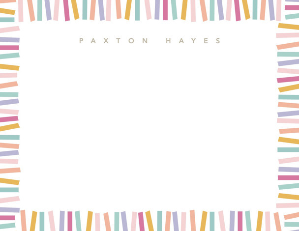 "Confetti Border" - Customizable Children's Stationery in Pink by Creo Study. | Minted