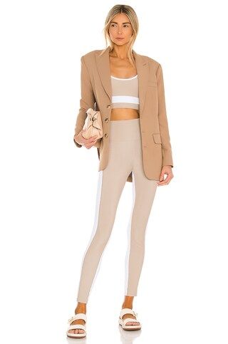 BEACH RIOT Colorblock Legging in Taupe & White from Revolve.com | Revolve Clothing (Global)
