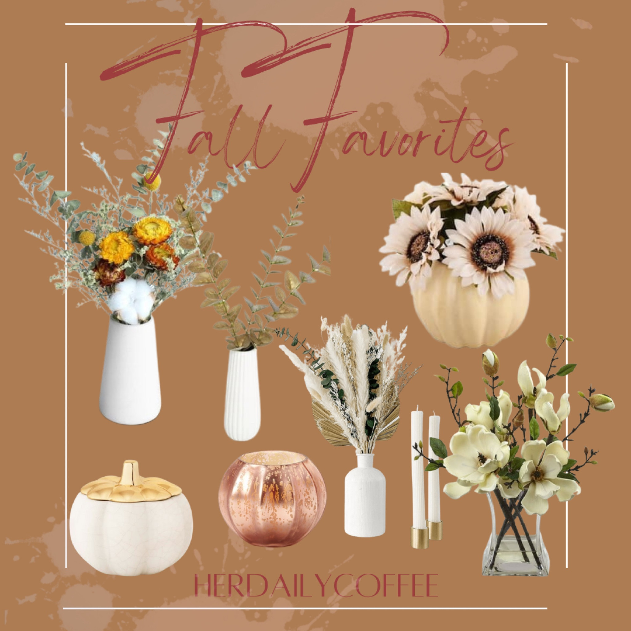 Fall favorites 

Faux florals & pumpkin candles

#LTKHoliday #LTKSeasonal #LTKunder100