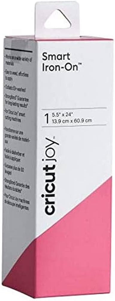 Cricut Smart Iron On (5.5in x 24in, Pink) for Joy machine - matless cutting for shapes up to 4ft,... | Amazon (US)