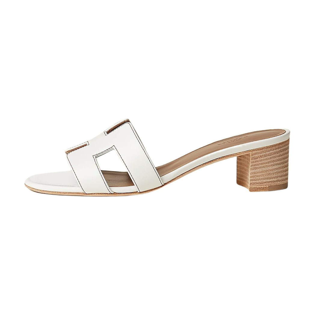 (W) HERMES Oran Sandal 'White Calfskin Cutout' US 7.5W | Novelship