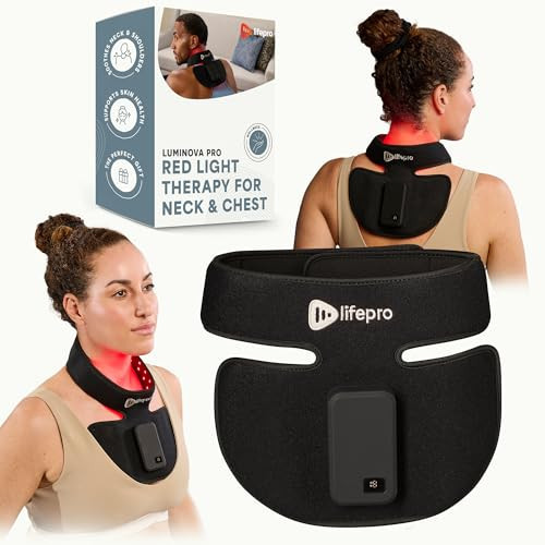 LifePro – Neck Red Light Therapy Device – Luminova Infrared Red Light Therapy for Neck and Shoulder with 660nm & 850nm LEDs – Rechargeable, Portable Support for Daily Wellness | Amazon (US)