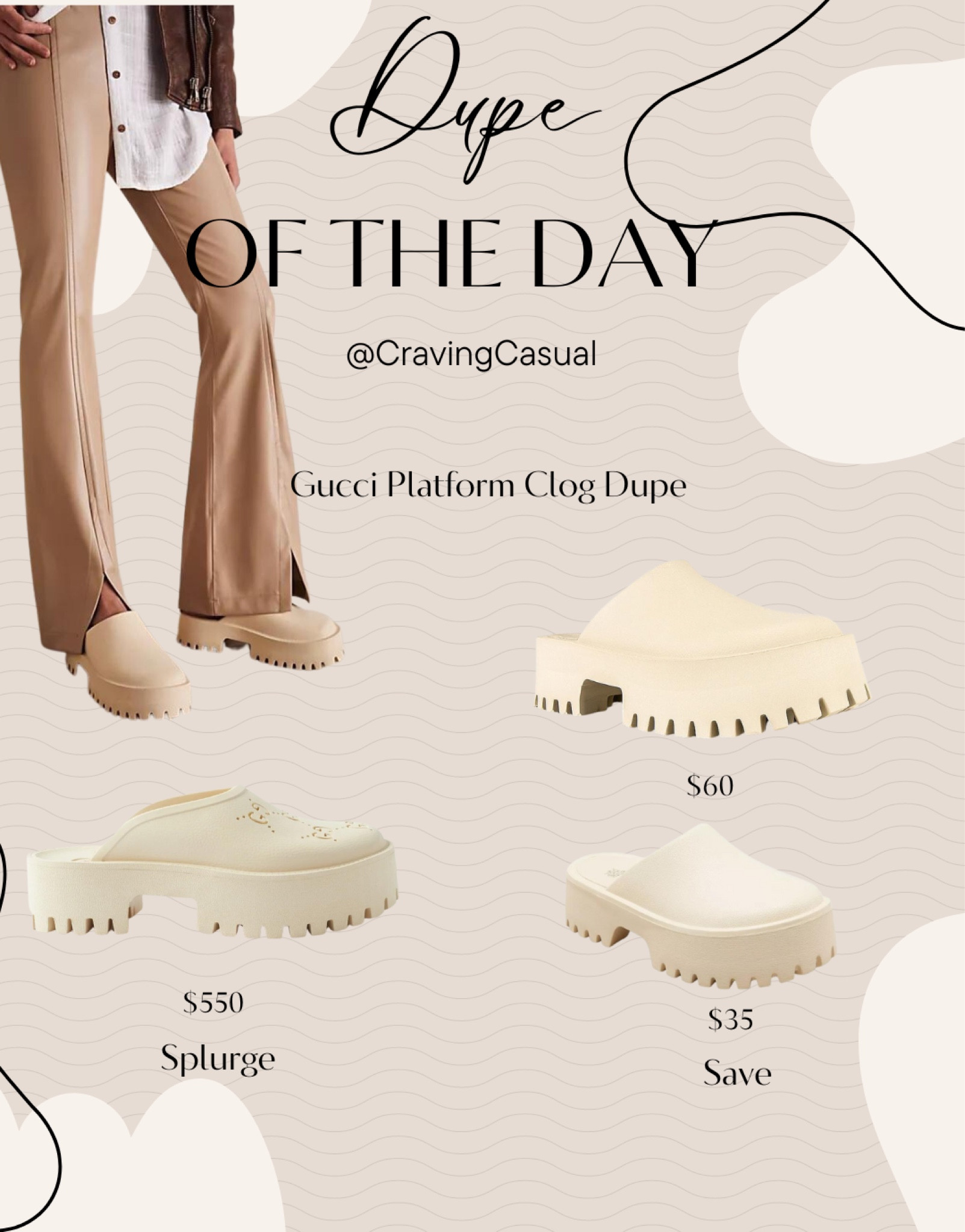 Dupe of the Day! Gucci Clogs 

#LTKunder100 #LTKunder50 #LTKFind