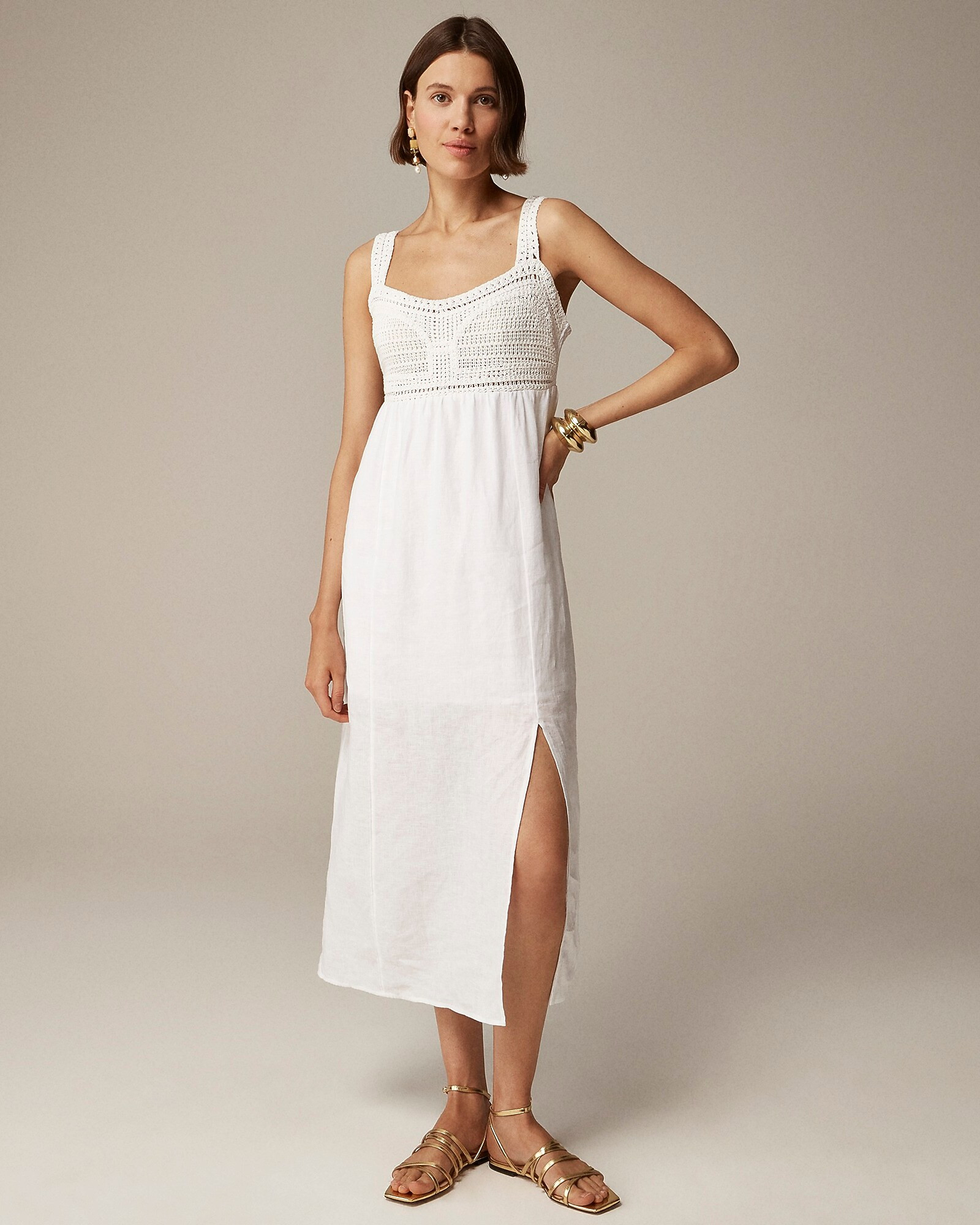 Crochet top midi dress | J. Crew US