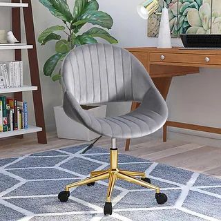 OVIOS Cute Desk Chair,Plush Velvet Office Chair for Home or Office Task Chair Adjustable Height -... | Bed Bath & Beyond