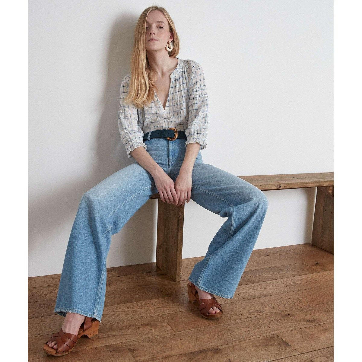 Jean wideleg en denim pure bleached SANDY | La Redoute (FR)