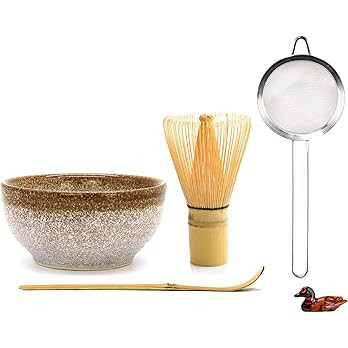 Japanese Matcha Whisk Set Matcha Tea Ceremony Set, Matcha Whisk (Chasen), Traditional Scoop (Chas... | Amazon (UK)