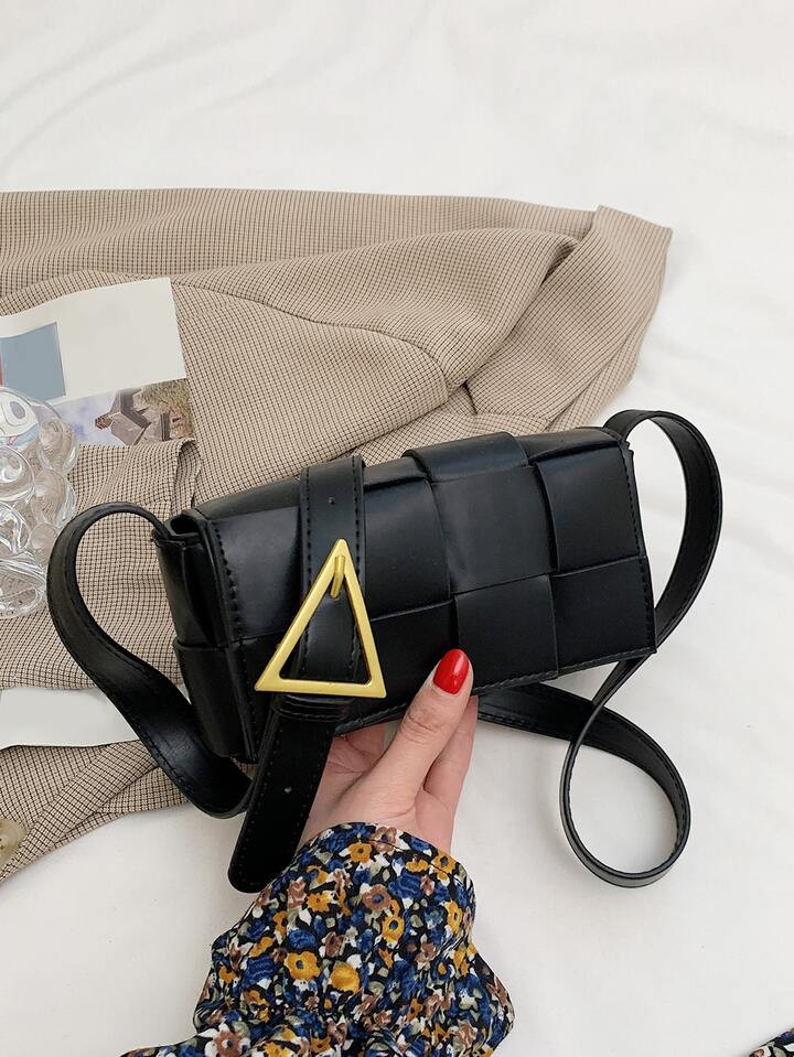 Braided Detail Square Bag Minimalist Flap For Daily Work | SHEIN