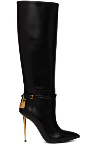 Black Padlock Boots | SSENSE