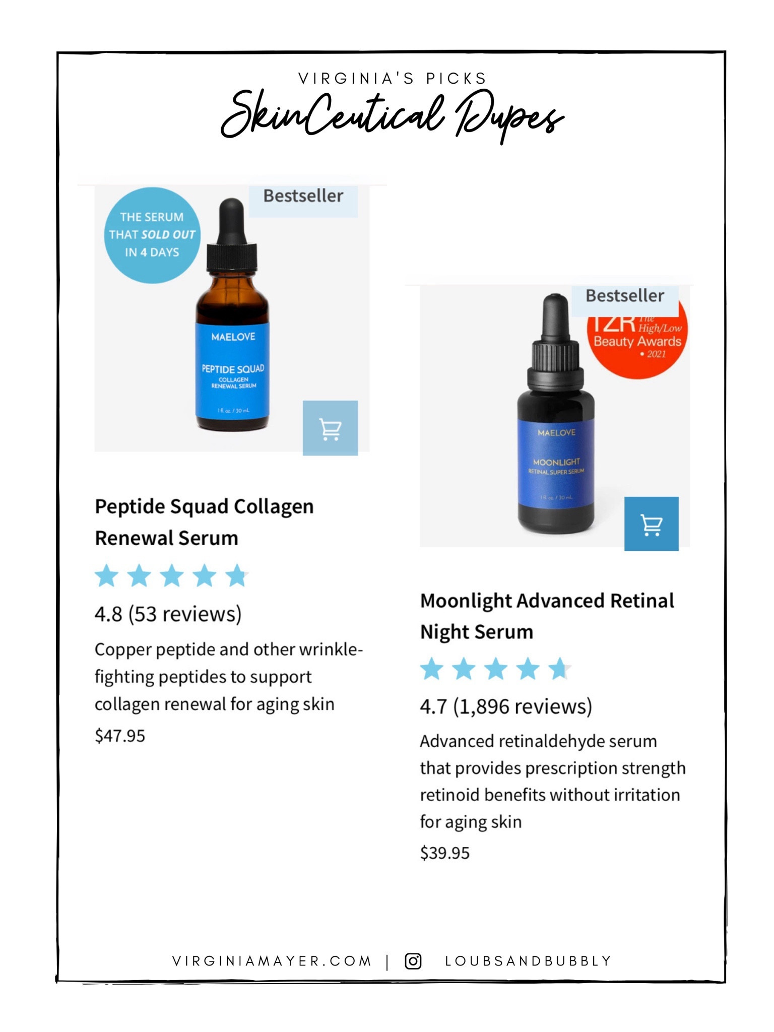 Skinceuticals dupes! #skincare

#LTKbeauty #LTKfindsunder50 #LTKover40