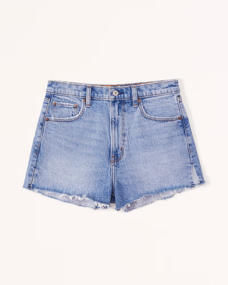 Abercrombie & Fitch Women's High Rise Mom Short in Medium - Size 37 | Abercrombie & Fitch (US)