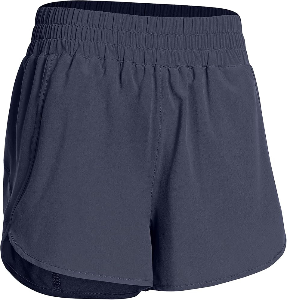 CRZ YOGA Women's High Waisted Running Shorts Mesh Liner - 3'' Dolphin Quick Dry Athletic Gym Work... | Amazon (US)